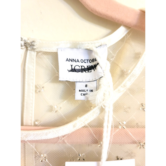 NWT J. Crew Collection Anna October© X J.Crew Sheer Beaded Dress Sheath 6 - Picture 8 of 11